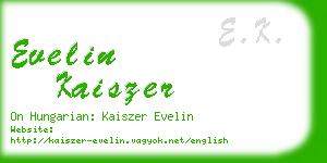 evelin kaiszer business card